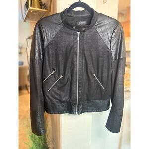 Bebe Softshell Moto Black Jacket Size M (4-8)